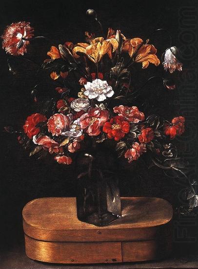 Bouquet on Wooden Box, Jacques Linard